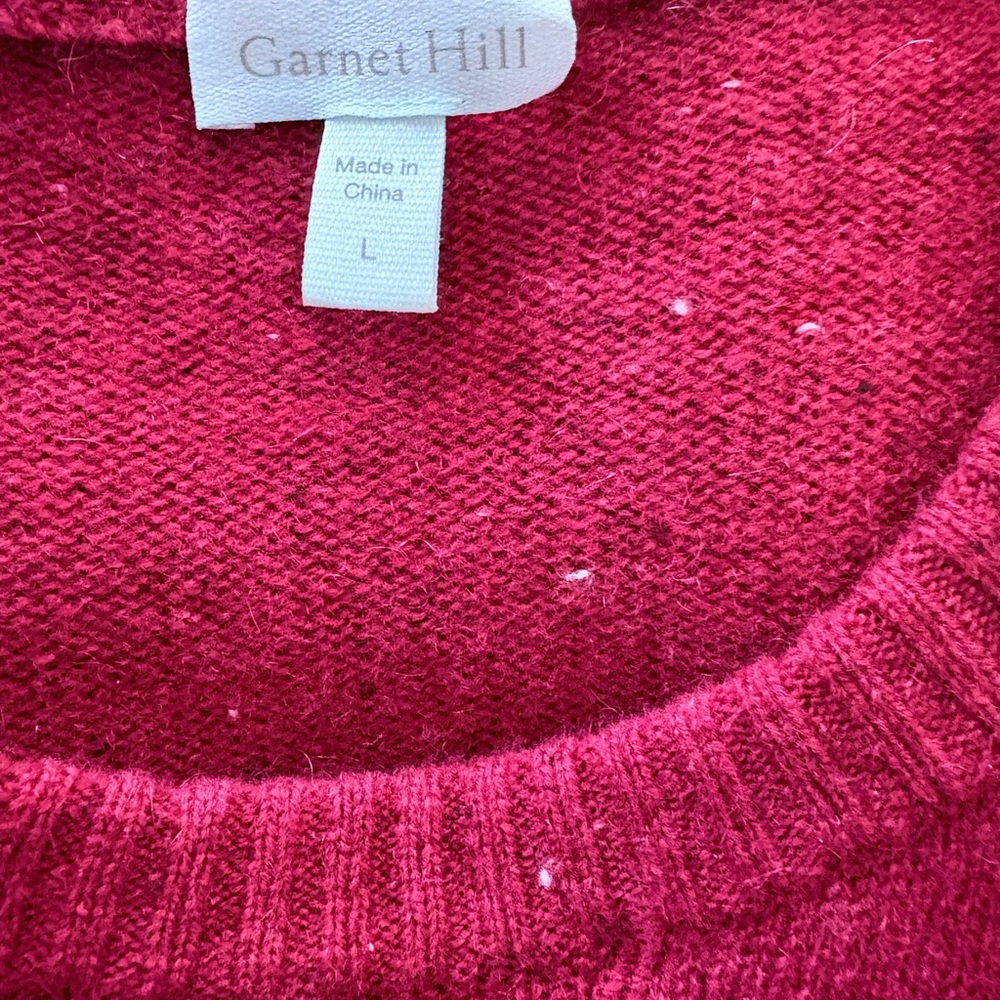 Garnet Hill Men's washable cashmere sweater sweatshirt L Large - Picture 3 of 6
